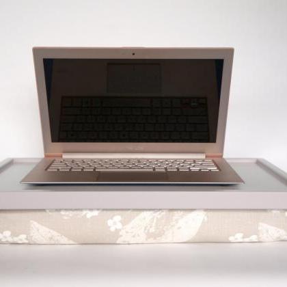 Laptop Sand, Computer Tray- Light Slate Blue Tray..