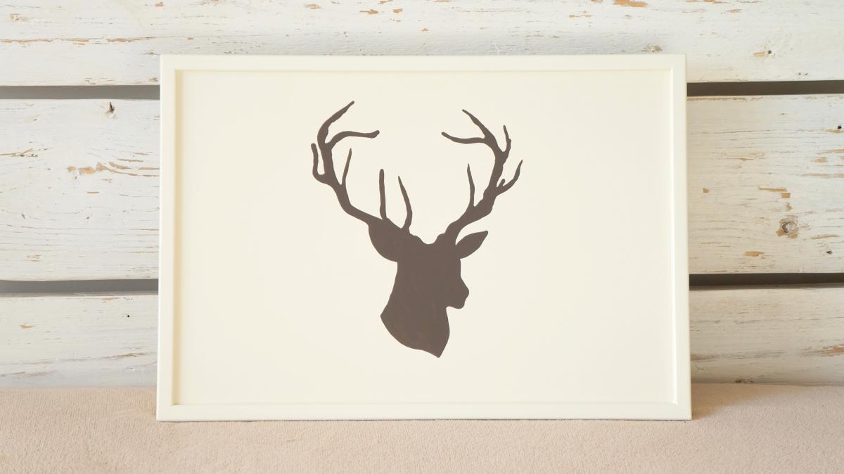 Lap Desk - Hand painted Deer head - Antler - on Desk - Custom Order